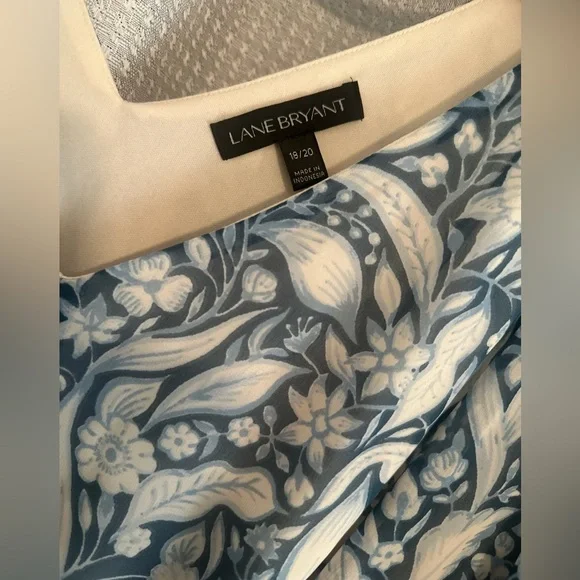 NWOT Women’s Lane Bryant Floral Flutter Sleeve Goddess Maxi Blue Dress 18/20. - Picture 5 of 6